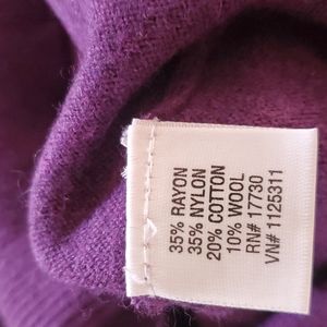Purple turtleneck sweater